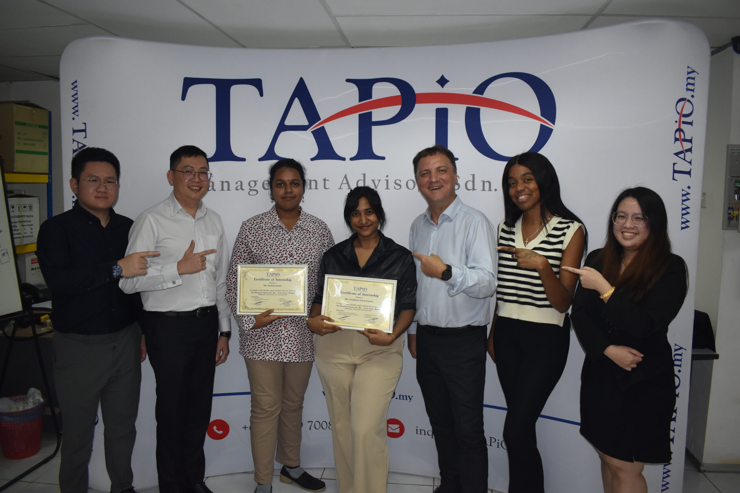 TAPiO Interns celebrate their success for completing the Malaysian Internship Program.